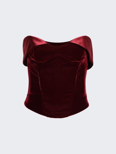 Bustier Top Blood Red