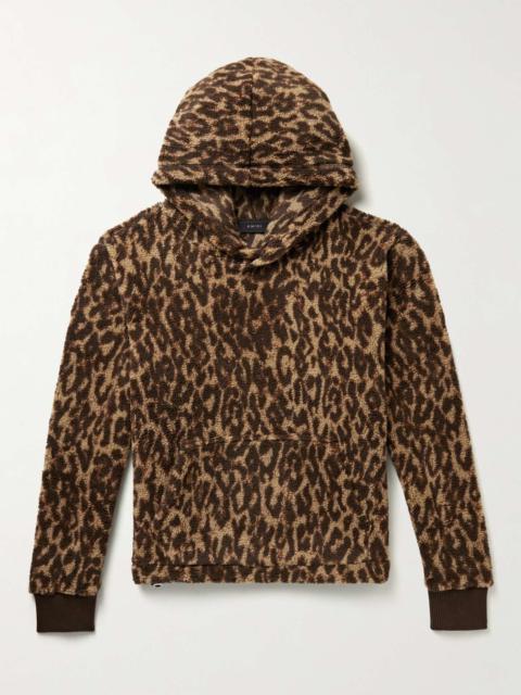 Leopard-Print Fleece Hoodie