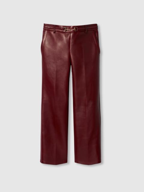 Leather pant with Horsebit detail