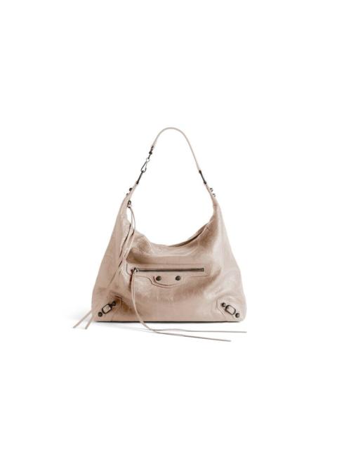 Women's Le City Hobo Bag Medium in Sesame