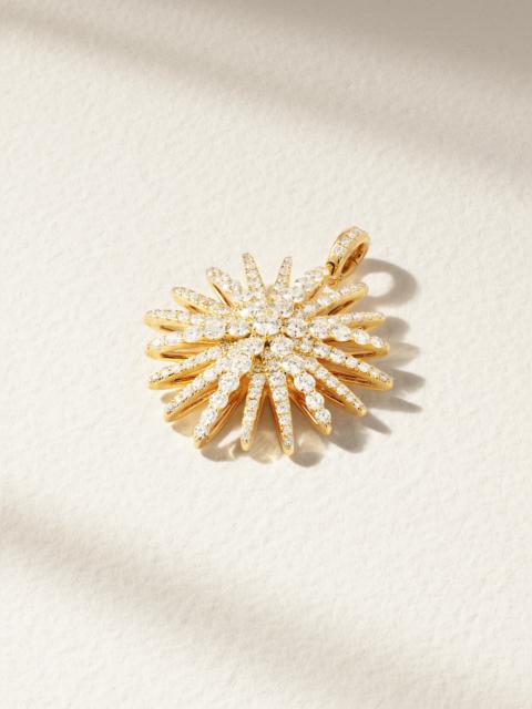 Starburst Xl 18-karat Gold Diamond Pendant