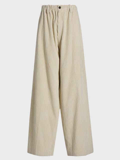 Lidie Cordurouy Wide-Leg Pants