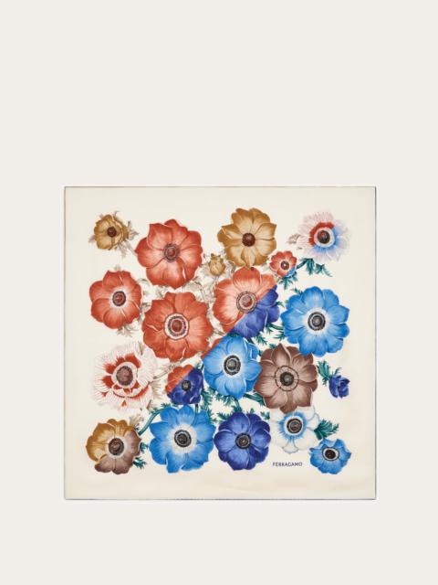 Anemone print silk scarf