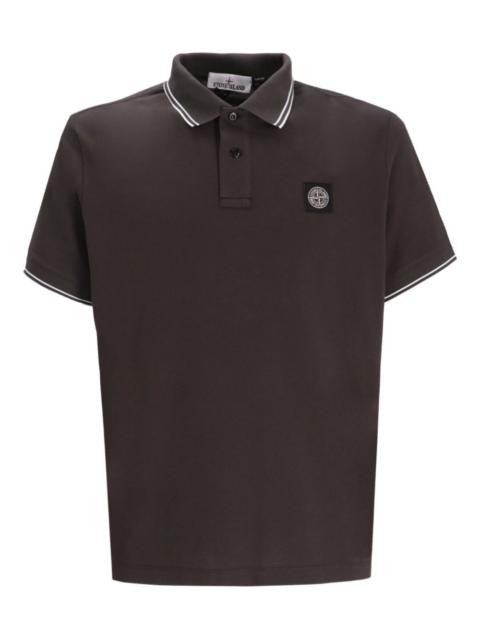 tipped-collar logo polo shirt