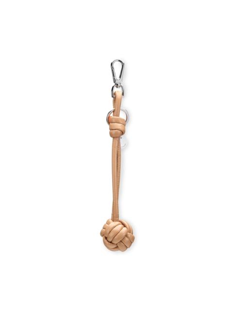 Light brown leather sphere charm