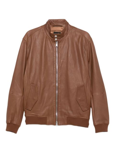 leather bomber jacket
