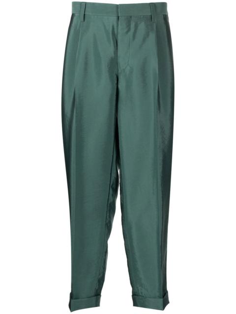 cropped tapered-leg suit trousers