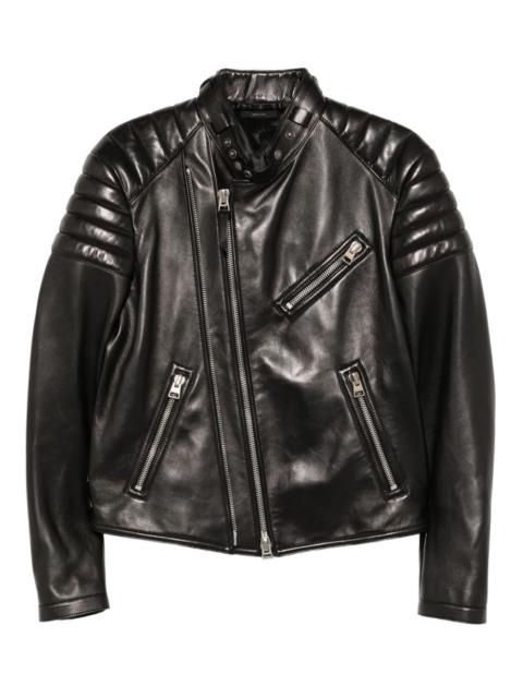 leather biker jacket
