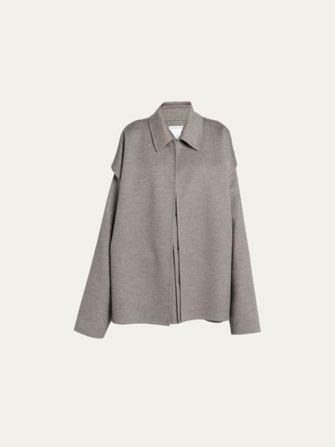 Oversized Light Double Wool Cashmere Jacket