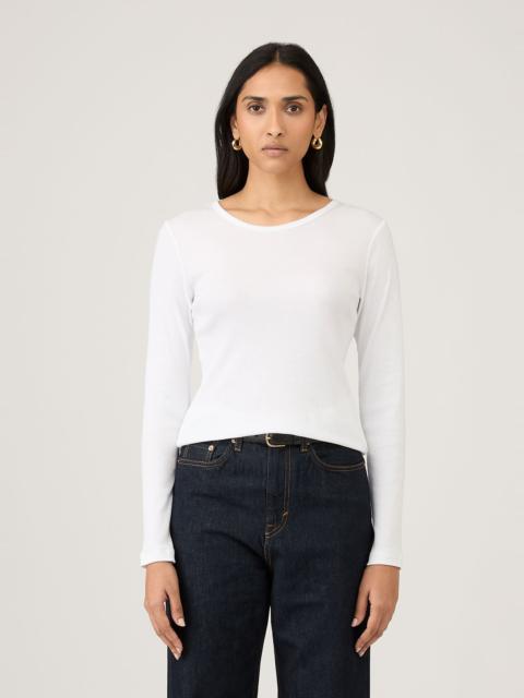 Ribbed Long Sleeve T‑shirt