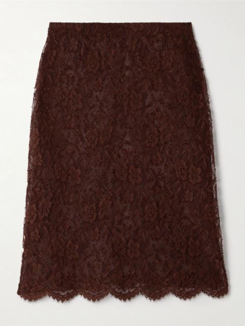 Lace midi skirt Charcoal