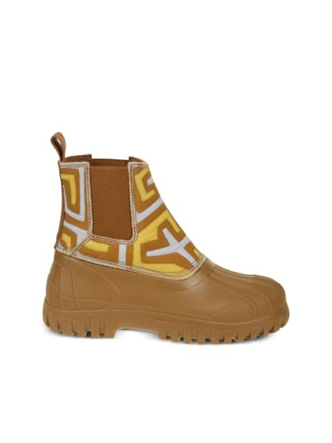 abstract-pattern chelsea boots