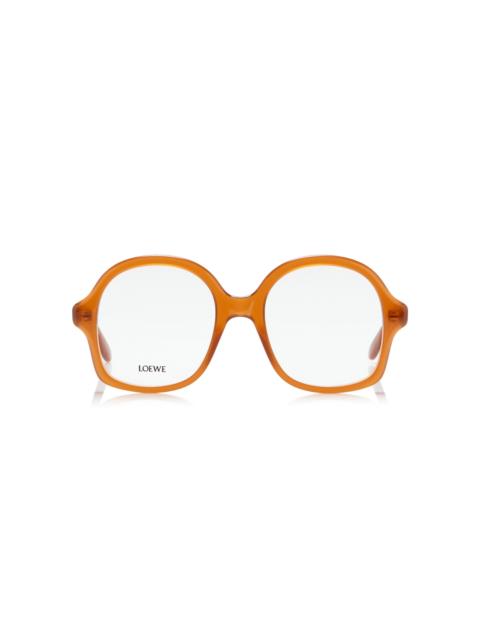Round-Frame Acetate Glasses brown