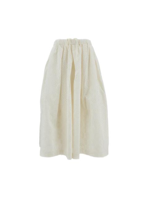 Cotton wide-leg trousers