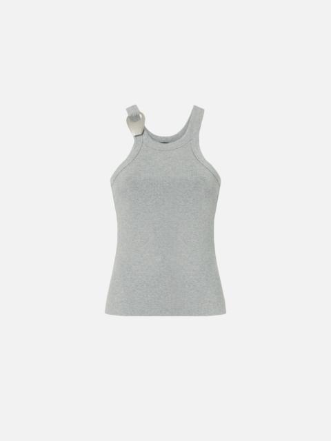 VEST TOP WITH PENDANT BUCKLE