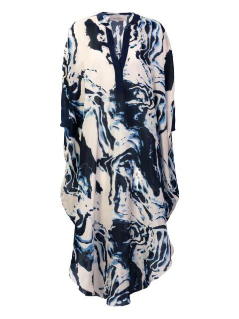 Elea abstract-print midi dress