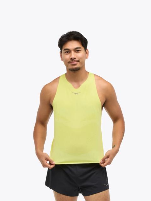 Men's Race Day Singlet Top in Hoka Citrus