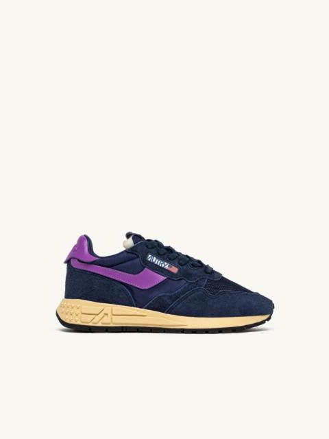 REELWIND LOW SNEAKERS IN NAVY AND DEWBERRY NYLON AND SUEDE