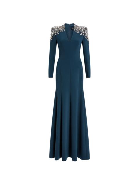 Nila embellished V-neck maxi dress