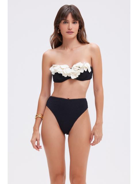BREEZE JACQUARD HIGH WAIST BIKINI BOTTOM