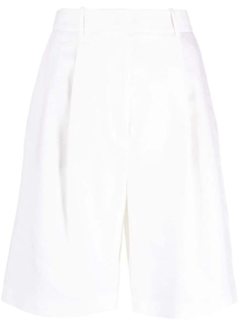 high-waisted knee-length shorts