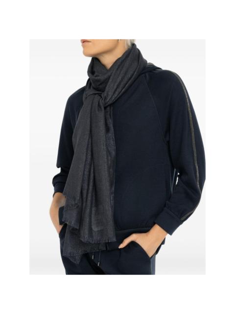 lurex fringed scarf