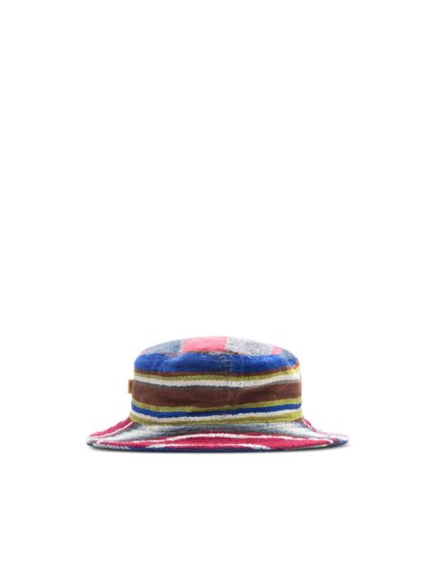 striped terry-cloth bucket hat