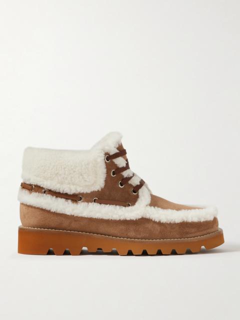 Palm Avenue Shearling-trimmed Suede Ankle Boots