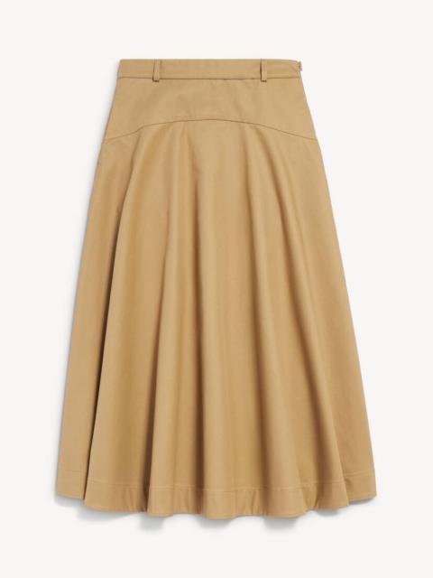 Women's A-line Cotton Skirt in Camel