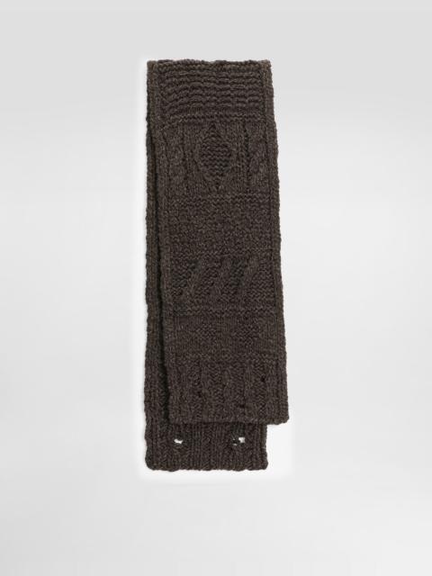 Wool knitted scarf