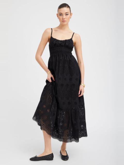 BLACK EYELET ALI MAXI DRESS