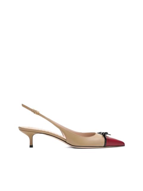 60mm slingback bow pumps