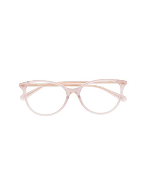transparent-cat-eye-frame glasses