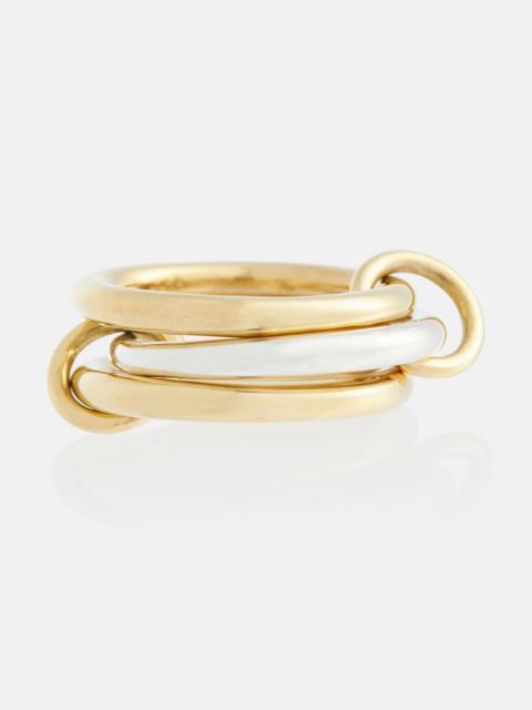 Taurus SG 18kt gold and sterling silver linked rings