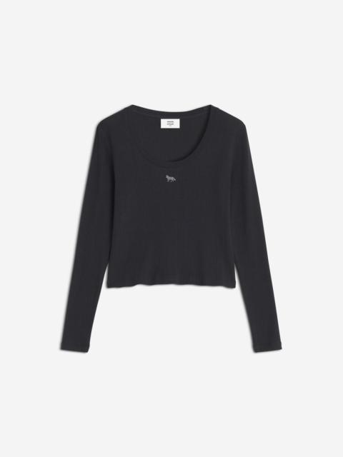 RIBBED BABY FOX LONG SLEEVE TEE-SHIRT