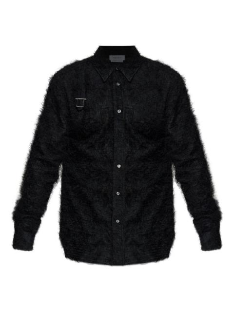 faux-fur long-sleeve shirt