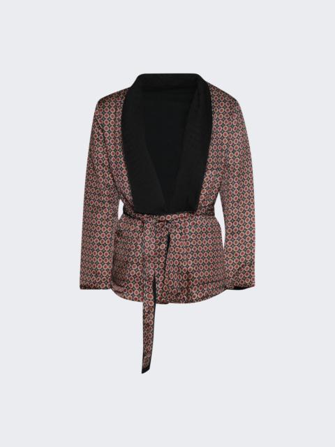 Reversible Smoking Jacket Black