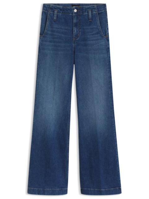 REGULAR-FIT JEANS IN MID-BLUE ITALIAN STRETCH DENIM
