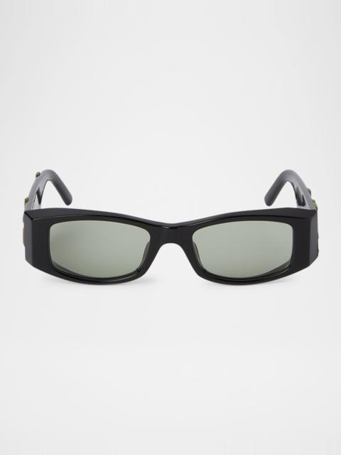 Angel Cat-Eye Embossed Logo Sunglasses