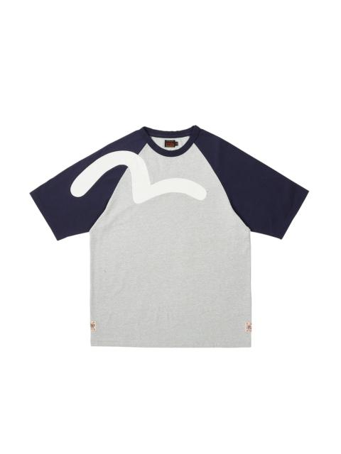 PALACE EVISU SEAGULL RAGLAN T-SHIRT GREY MARL