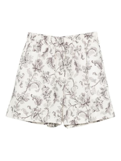 floral-print shorts