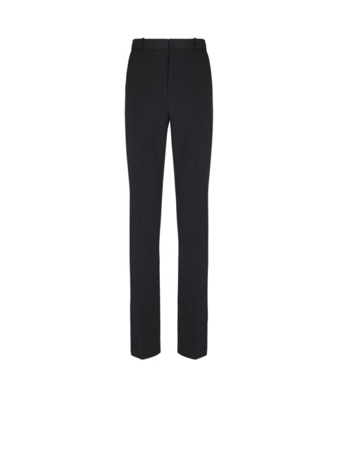 Wool darted trousers