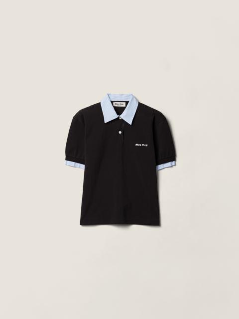 Cotton piqué polo shirt