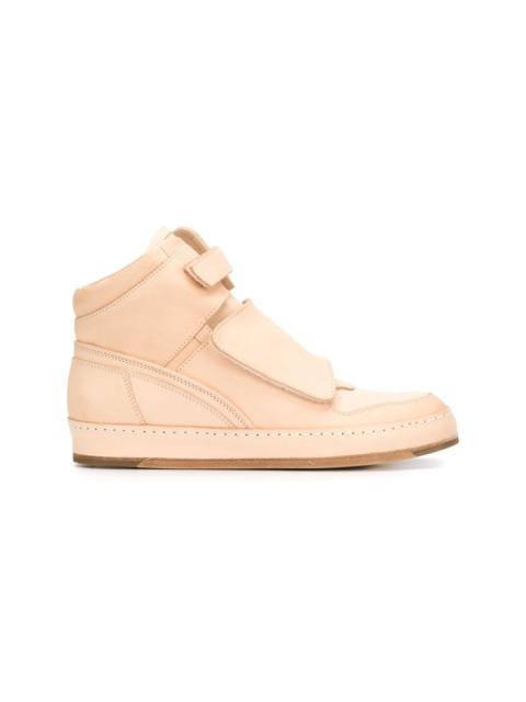hook & loop strap hi-top sneakers