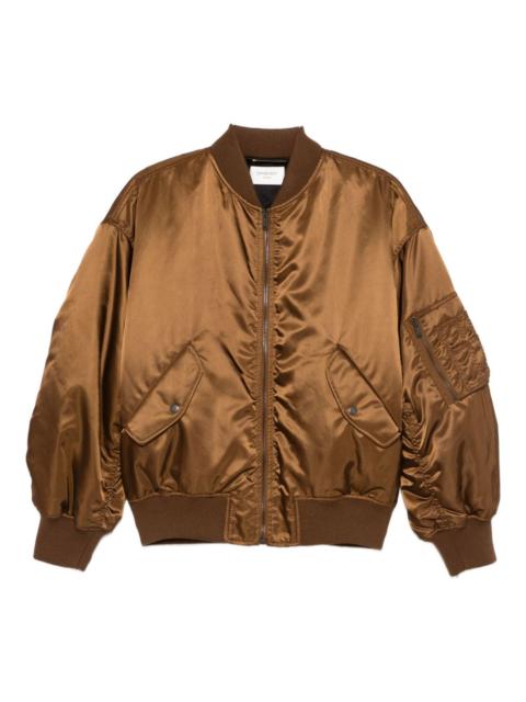 satin-finish bomber jacket