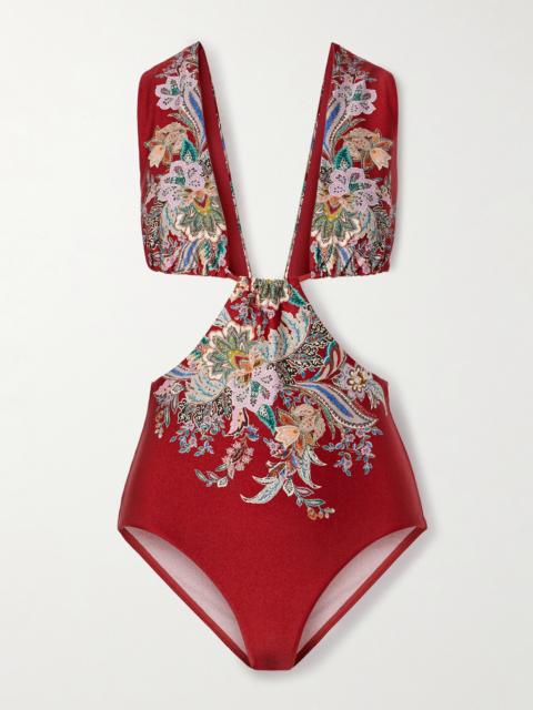 Rhiannon Cutout Printed Swimsuit