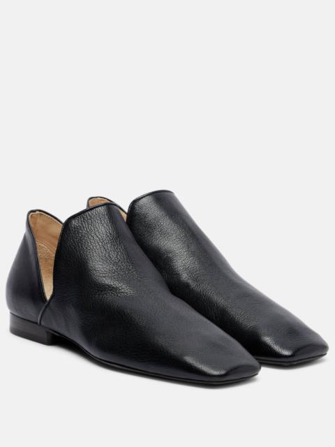 D'Orsay leather ankle boots