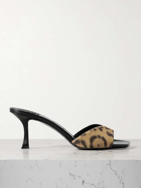 Skye 70 leopard-print calf hair mules Leopard print