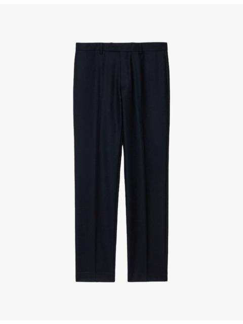 Straight-Leg Mid-Rise Wool Trousers