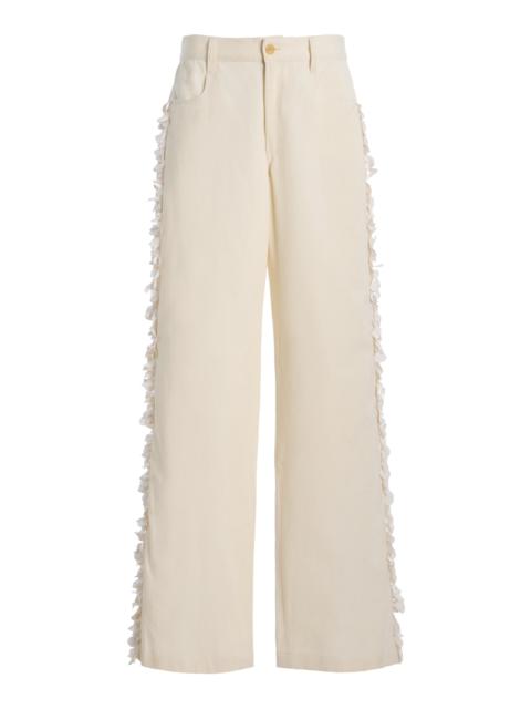 Burro Low-Rise Straight-Leg Jean white